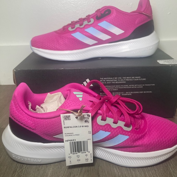 New Women's Adidas RunFalcon 3.0 Wide Running Size 8 - Picture 6 of 6